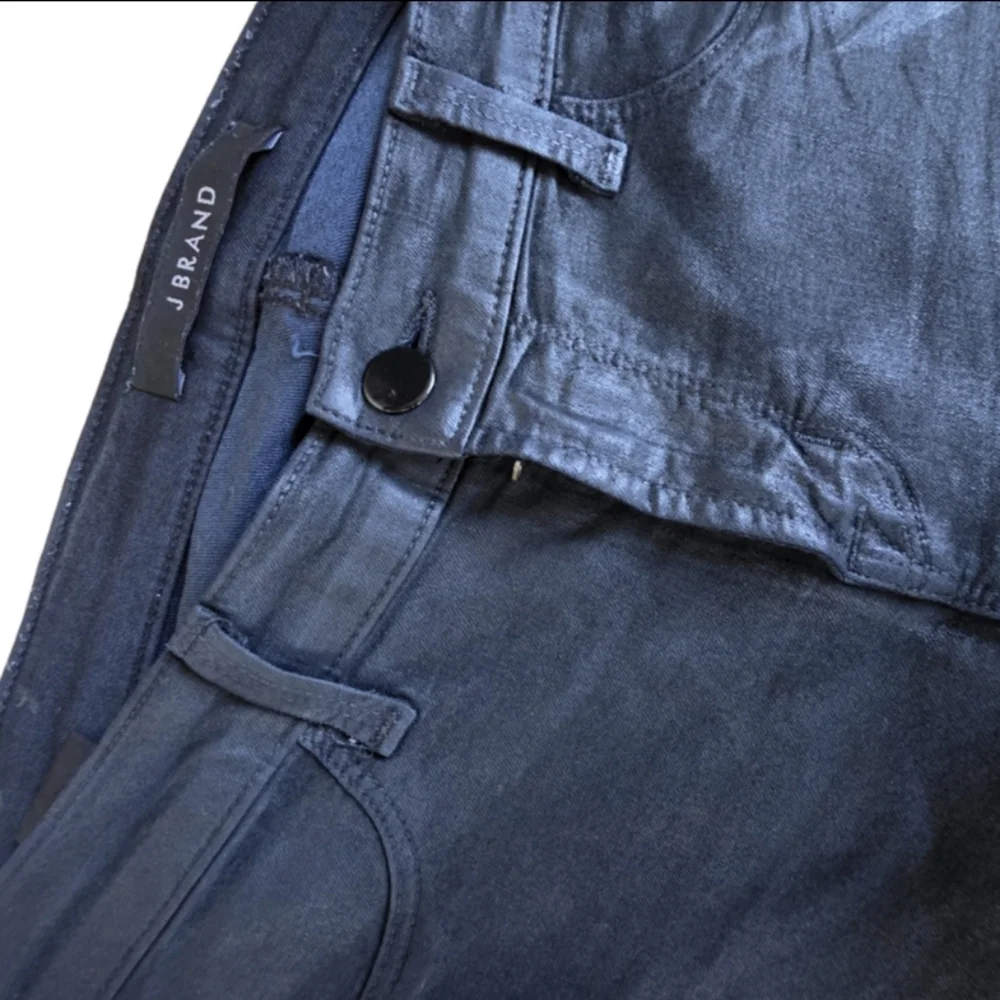 J Brand Black Coated Super Skinny Jeans Size 27 EUC